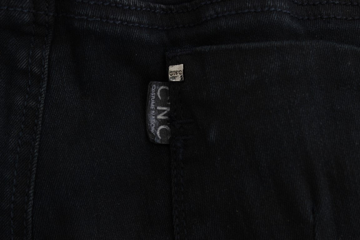 Костюм National Sleek Black Slim Fit Дизайнерські джинси