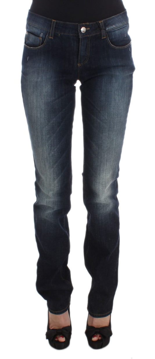Сині дизайнерські джинси National Sleek Slim Fit