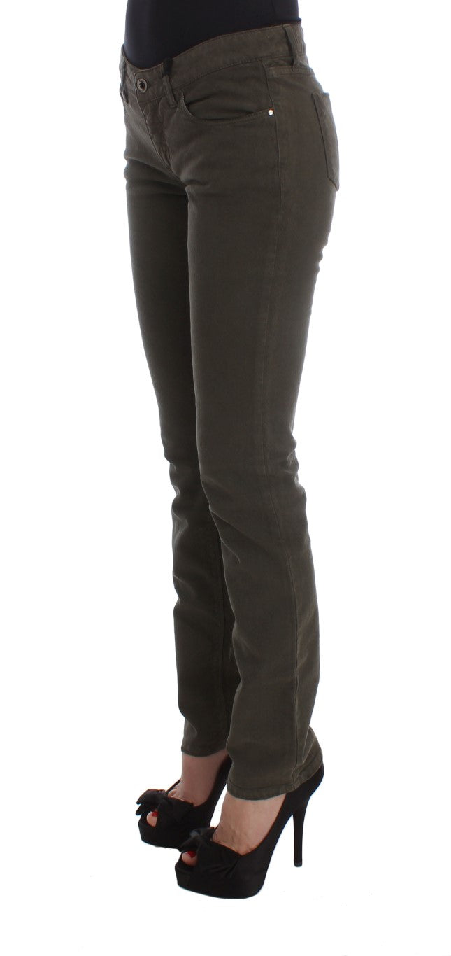 Костюм National Chic Slim Fit Зелені бавовняні джинси