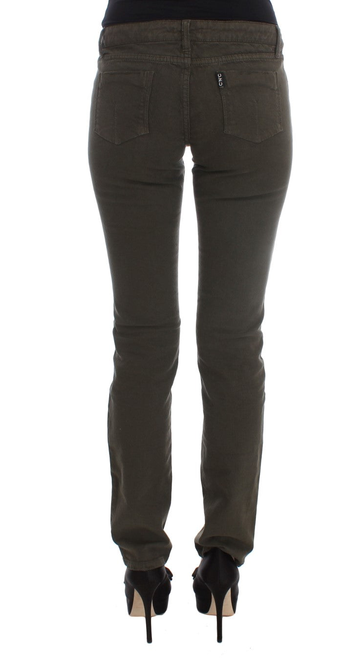 Костюм National Chic Slim Fit Зелені бавовняні джинси