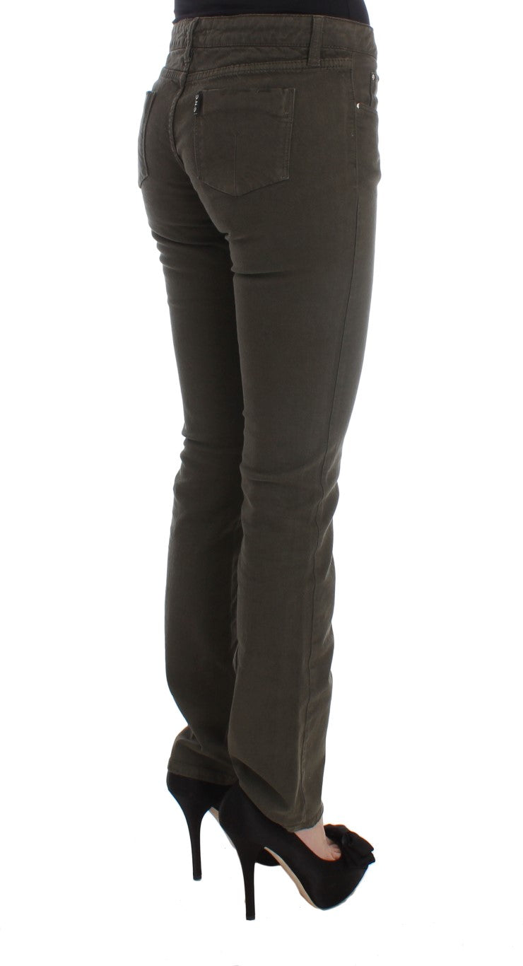 Костюм National Chic Slim Fit Зелені бавовняні джинси