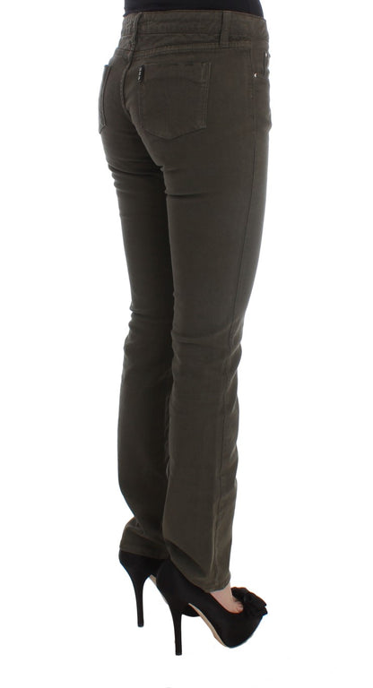 Костюм National Chic Slim Fit Зелені бавовняні джинси