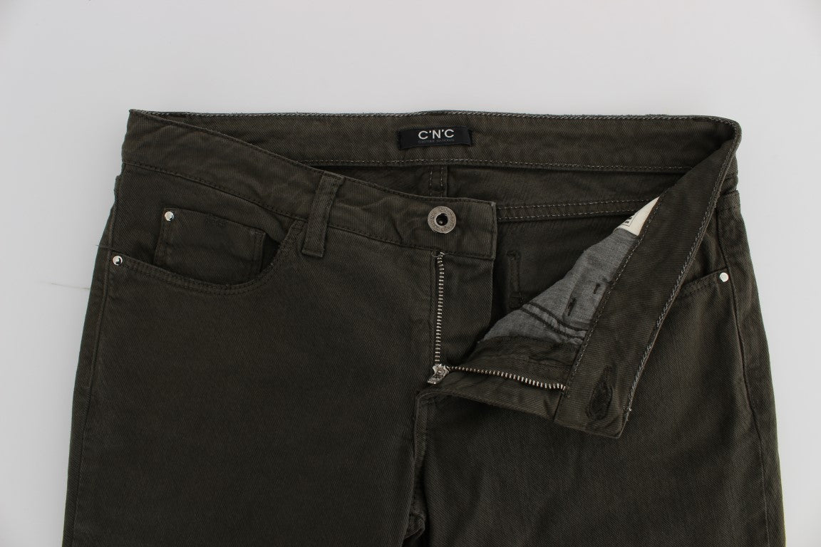 Костюм National Chic Slim Fit Зелені бавовняні джинси