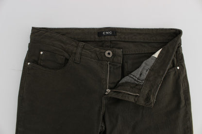 Костюм National Chic Slim Fit Зелені бавовняні джинси