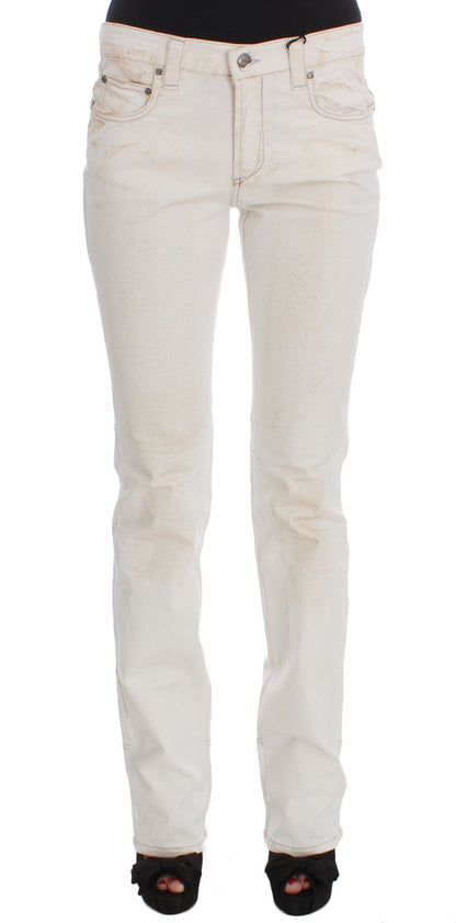 Костюм National Chic Білі дизайнерські джинси Slim Fit