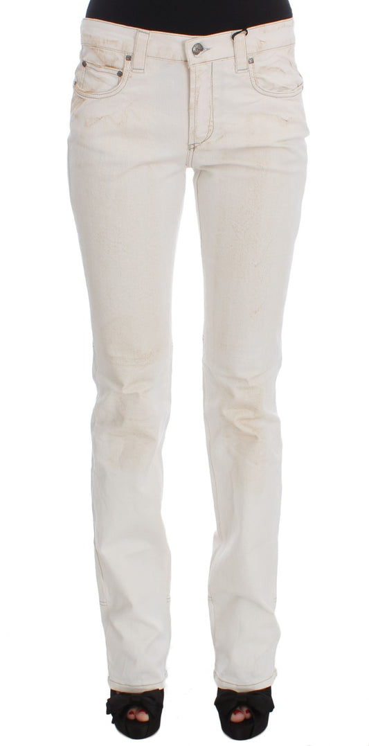 Костюм National Chic Білі дизайнерські джинси Slim Fit