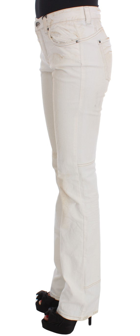 Костюм National Chic Білі дизайнерські джинси Slim Fit