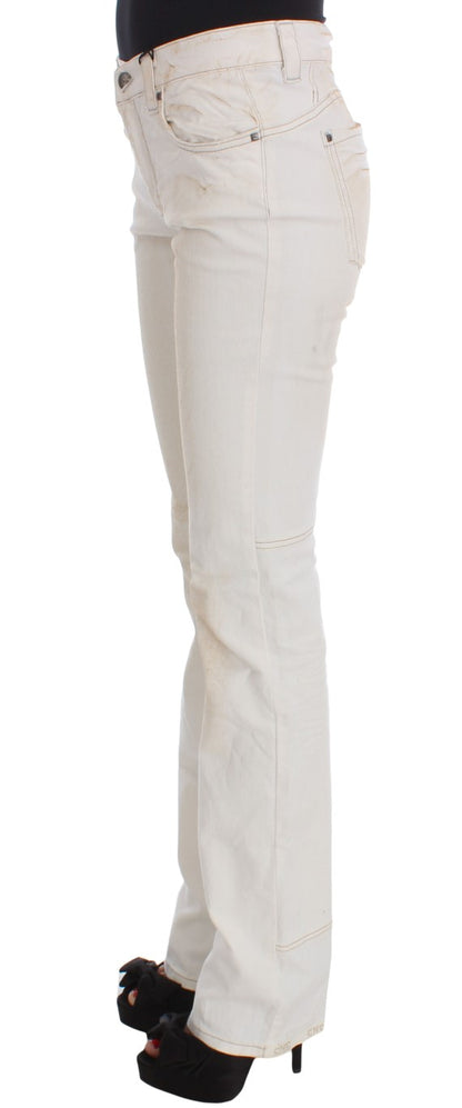 Костюм National Chic Білі дизайнерські джинси Slim Fit