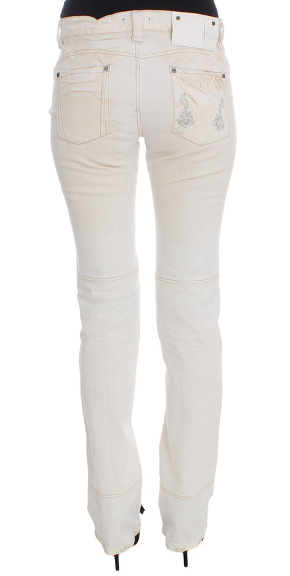 Костюм National Chic Білі дизайнерські джинси Slim Fit