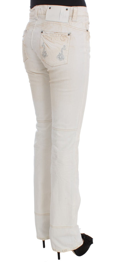 Костюм National Chic Білі дизайнерські джинси Slim Fit