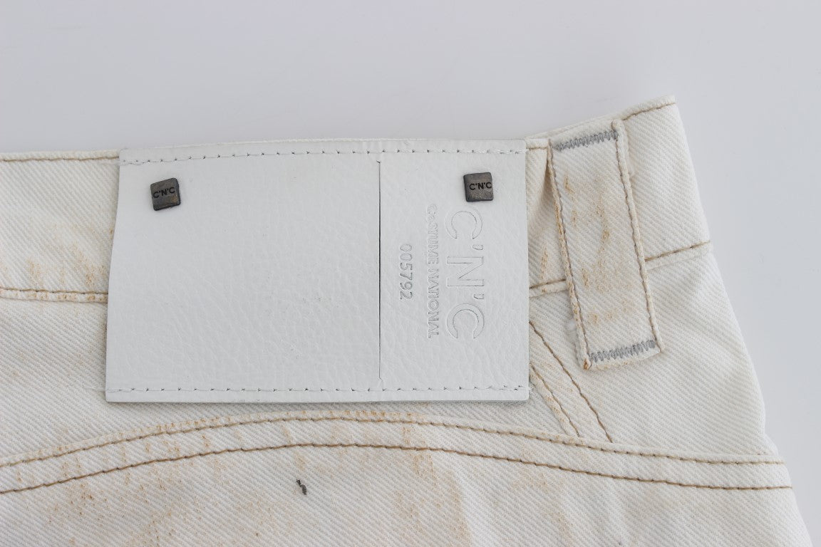 Костюм National Chic Білі дизайнерські джинси Slim Fit