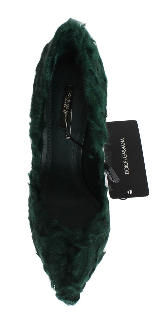 Шкіряні туфлі Dolce &amp; Gabbana Elegant Green Xiangao