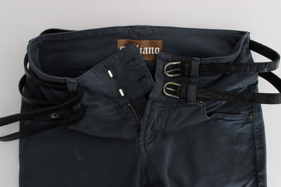 Стильні італійські джинси John Galliano Slim Fit у шикарному синьому кольорі