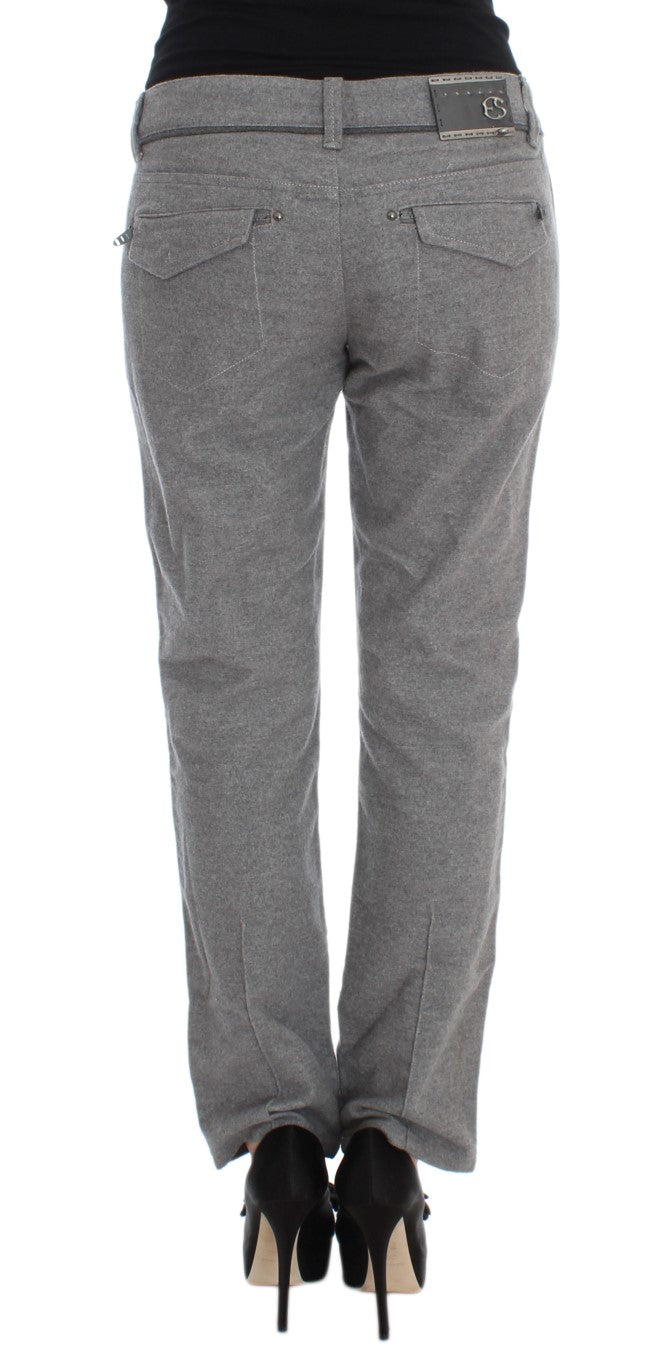 Повсякденні бавовняні штани Ermanno Scervino Chic Grey