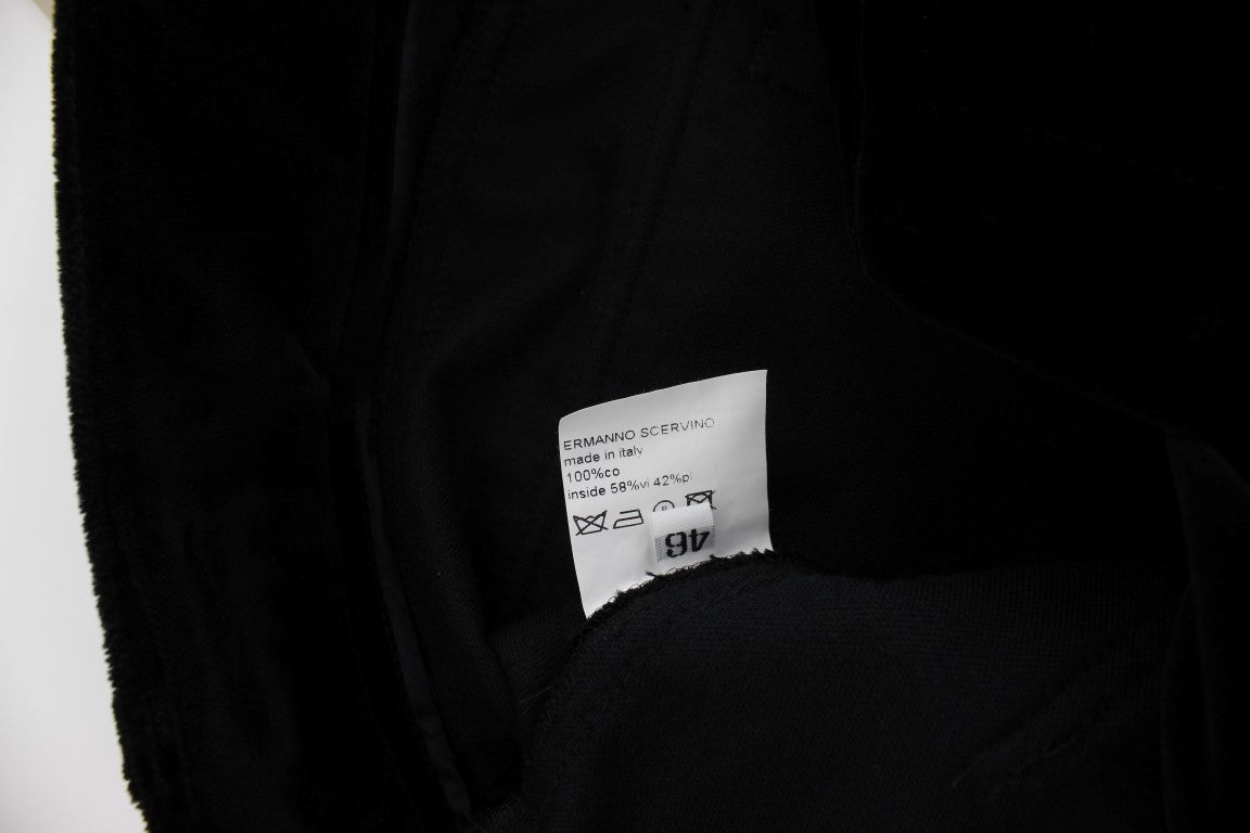 Чорні прямі бавовняні джинси Ermanno Scervino Chic