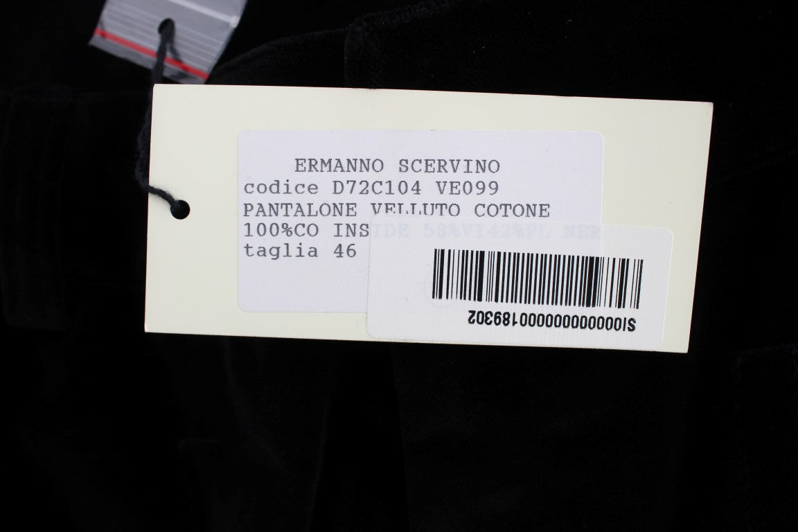 Чорні прямі бавовняні джинси Ermanno Scervino Chic