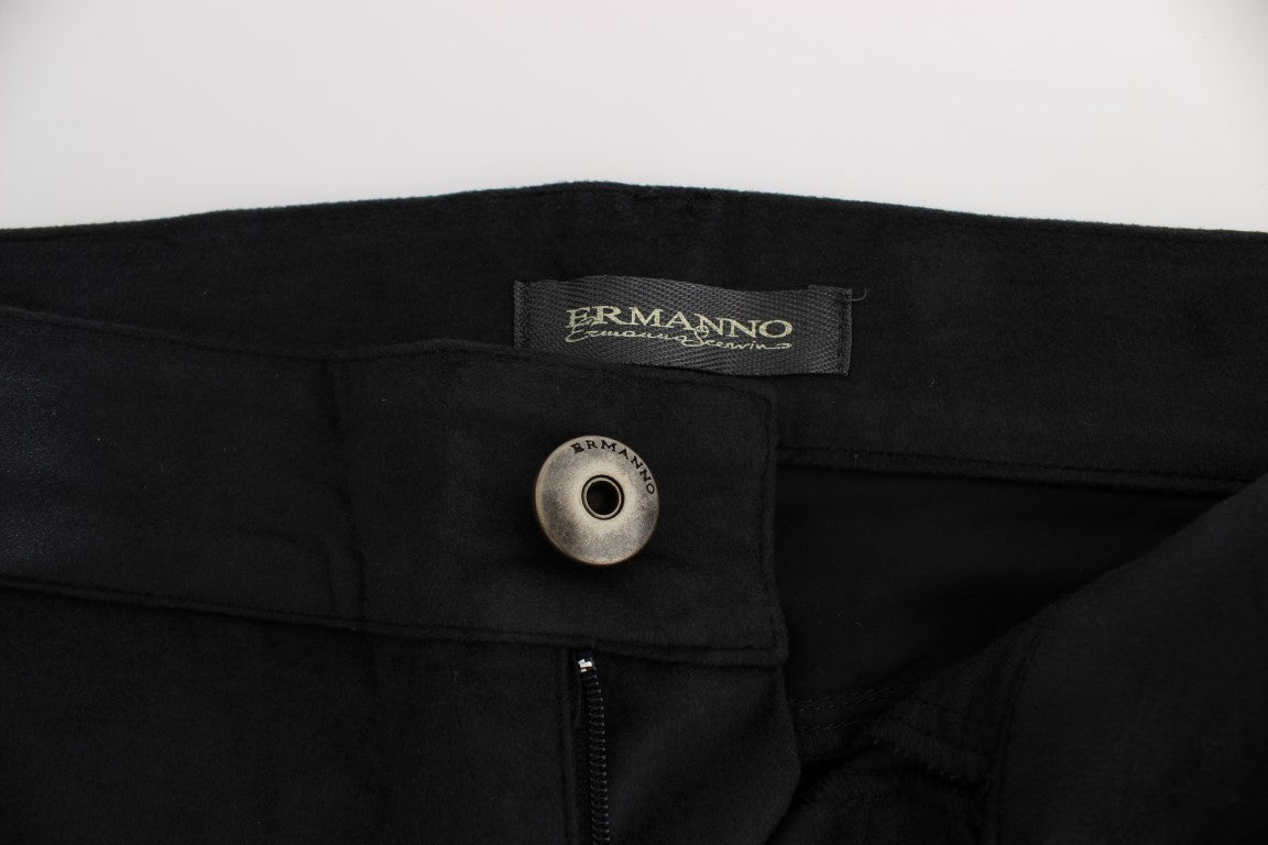 Ermanno Scervino Chic Чорні стандартні штани