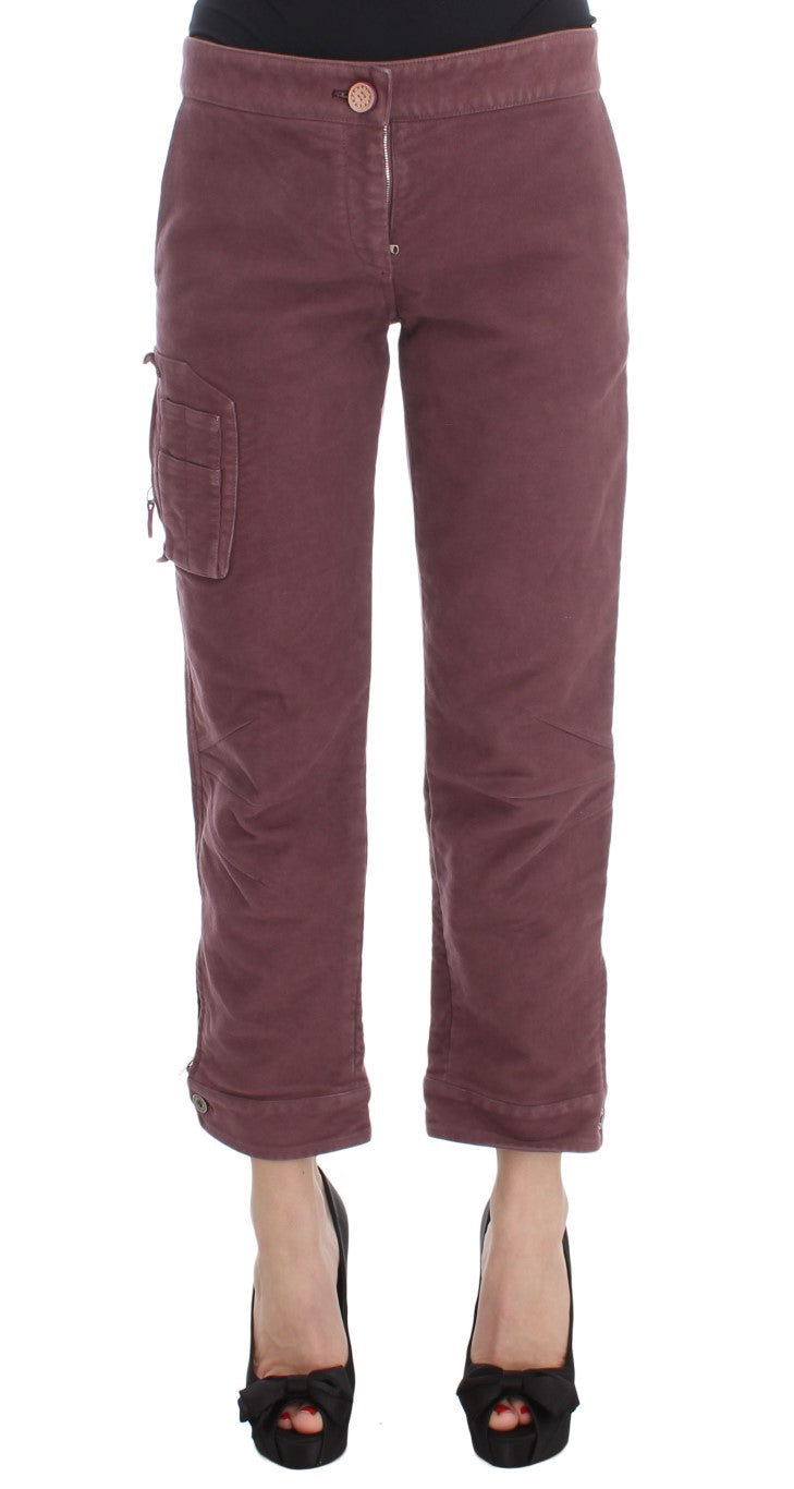 Укорочені штани карго Ermanno Scervino Chic Bordeaux Capri