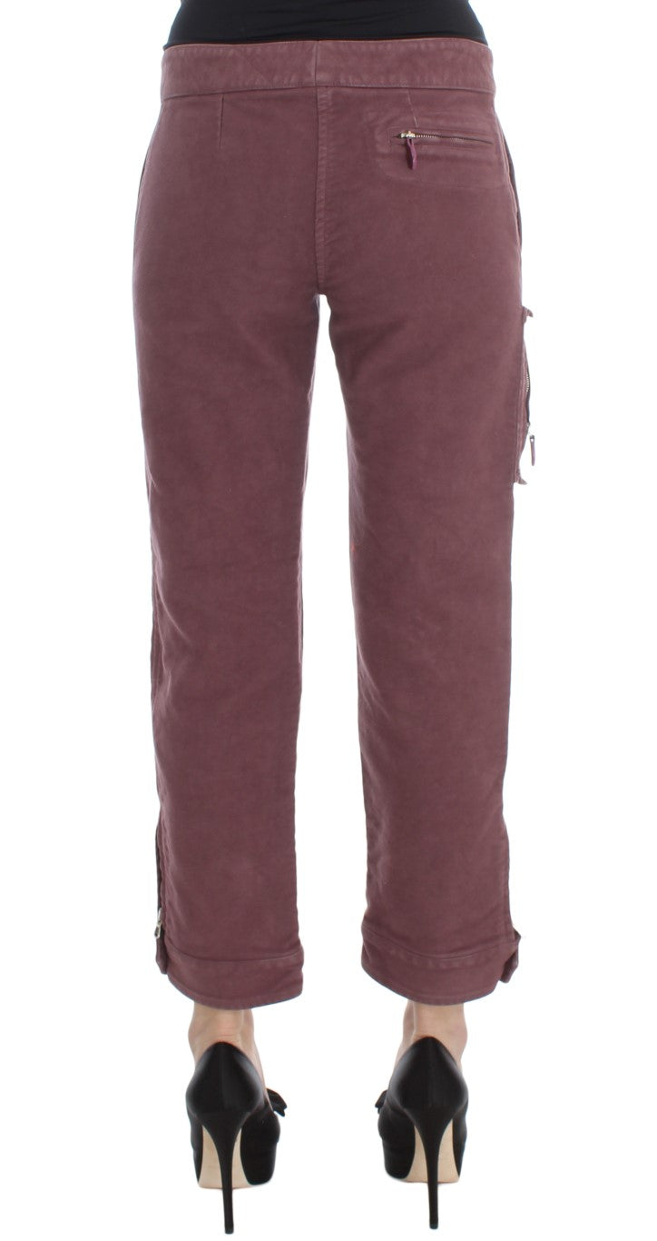 Укорочені штани карго Ermanno Scervino Chic Bordeaux Capri