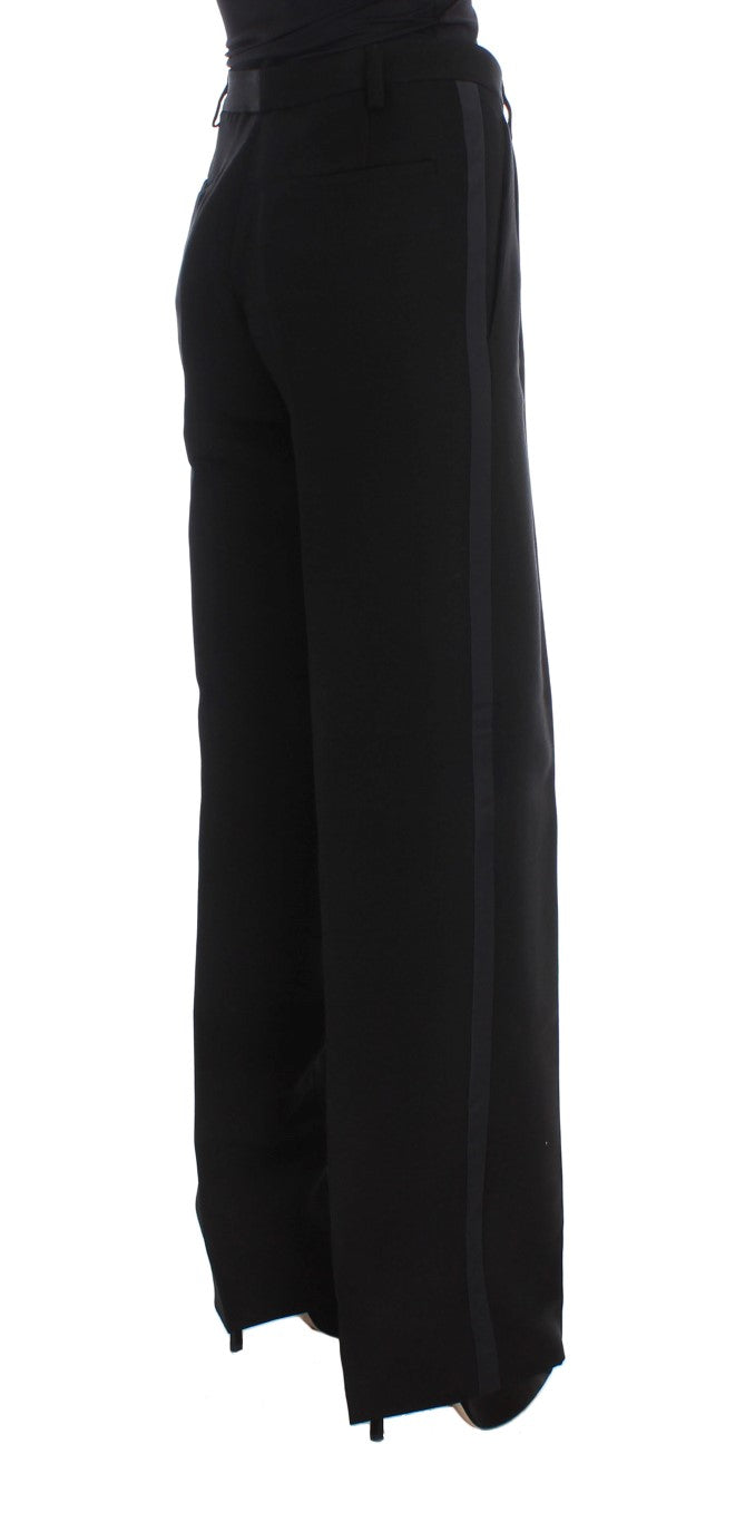 Шикарні чорні широкі шовкові джинси Ermanno Scervino Chic