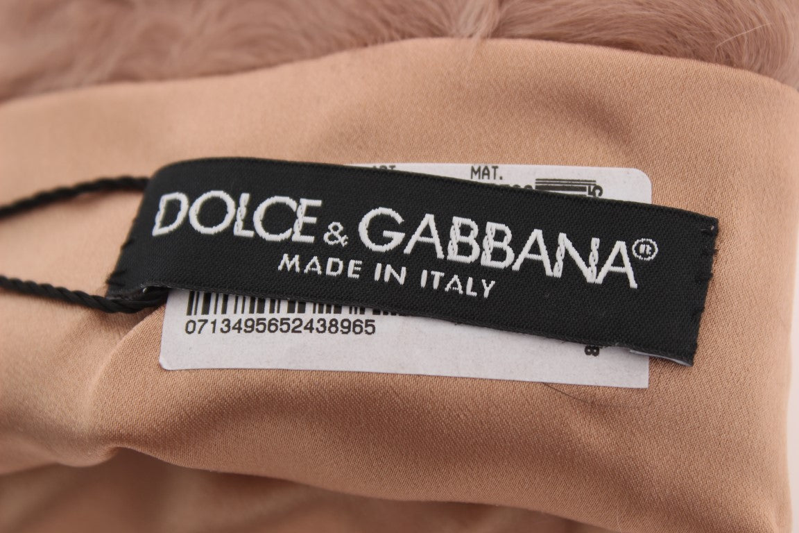 Елегантні бежеві замшеві рукавички Dolce &amp; Gabbana до ліктя