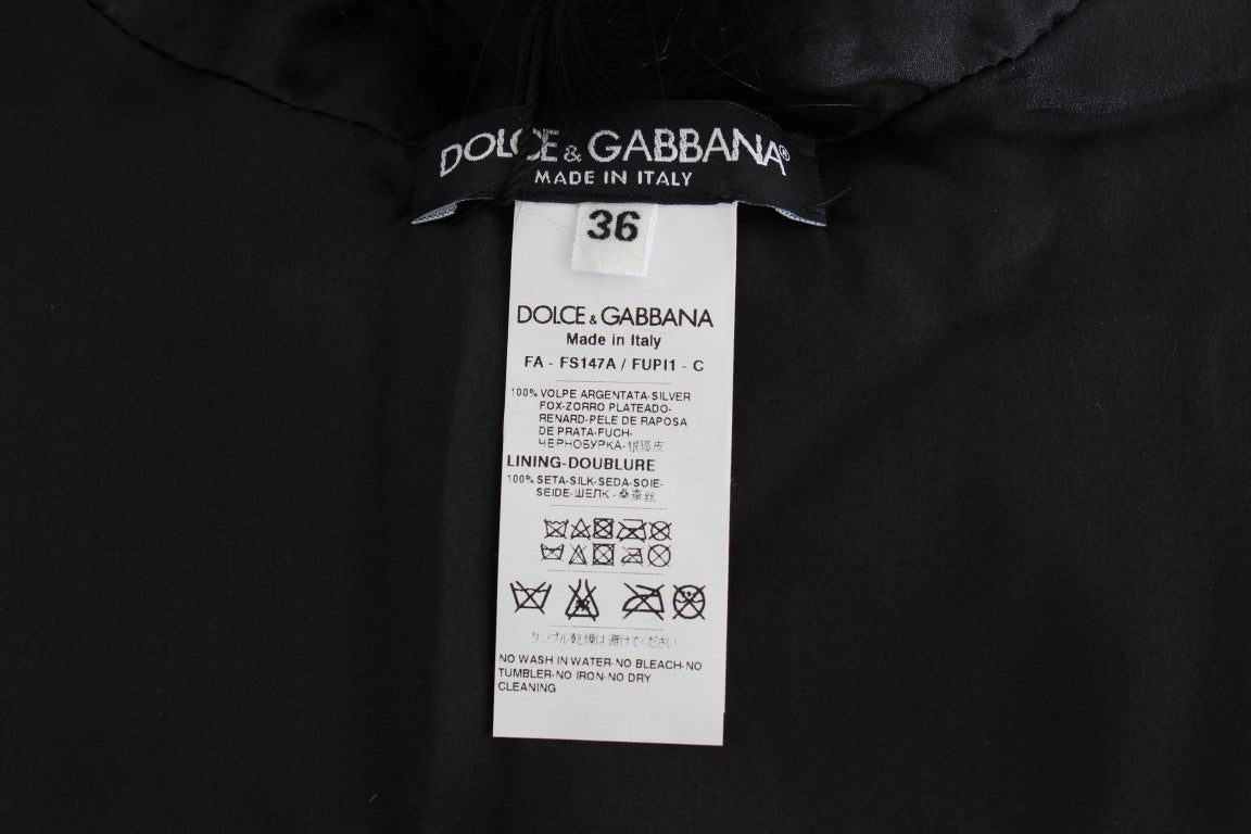 Розкішний наплічник Dolce &amp; Gabbana з чорної лисиці