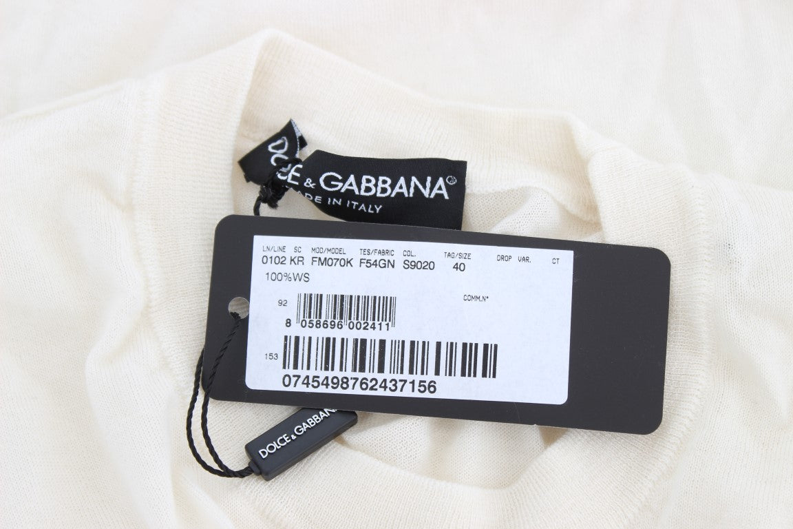 Елегантний білий кашеміровий светр Dolce &amp; Gabbana