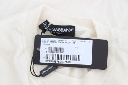Елегантний білий кашеміровий светр Dolce &amp; Gabbana