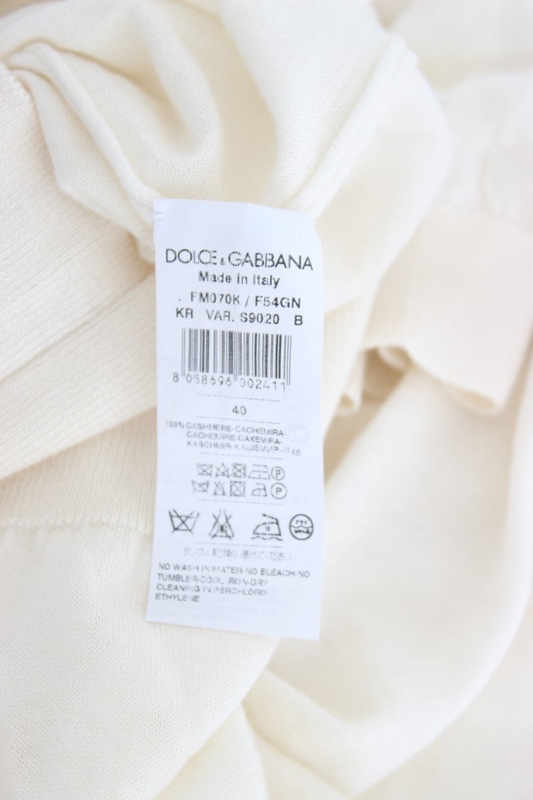 Елегантний білий кашеміровий светр Dolce &amp; Gabbana