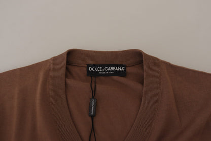 Елегантний вовняний пуловер із V-вирізом Dolce &amp; Gabbana
