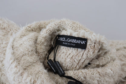 Елегантний кремовий светр із суміші вовни та водолазка Dolce &amp; Gabbana
