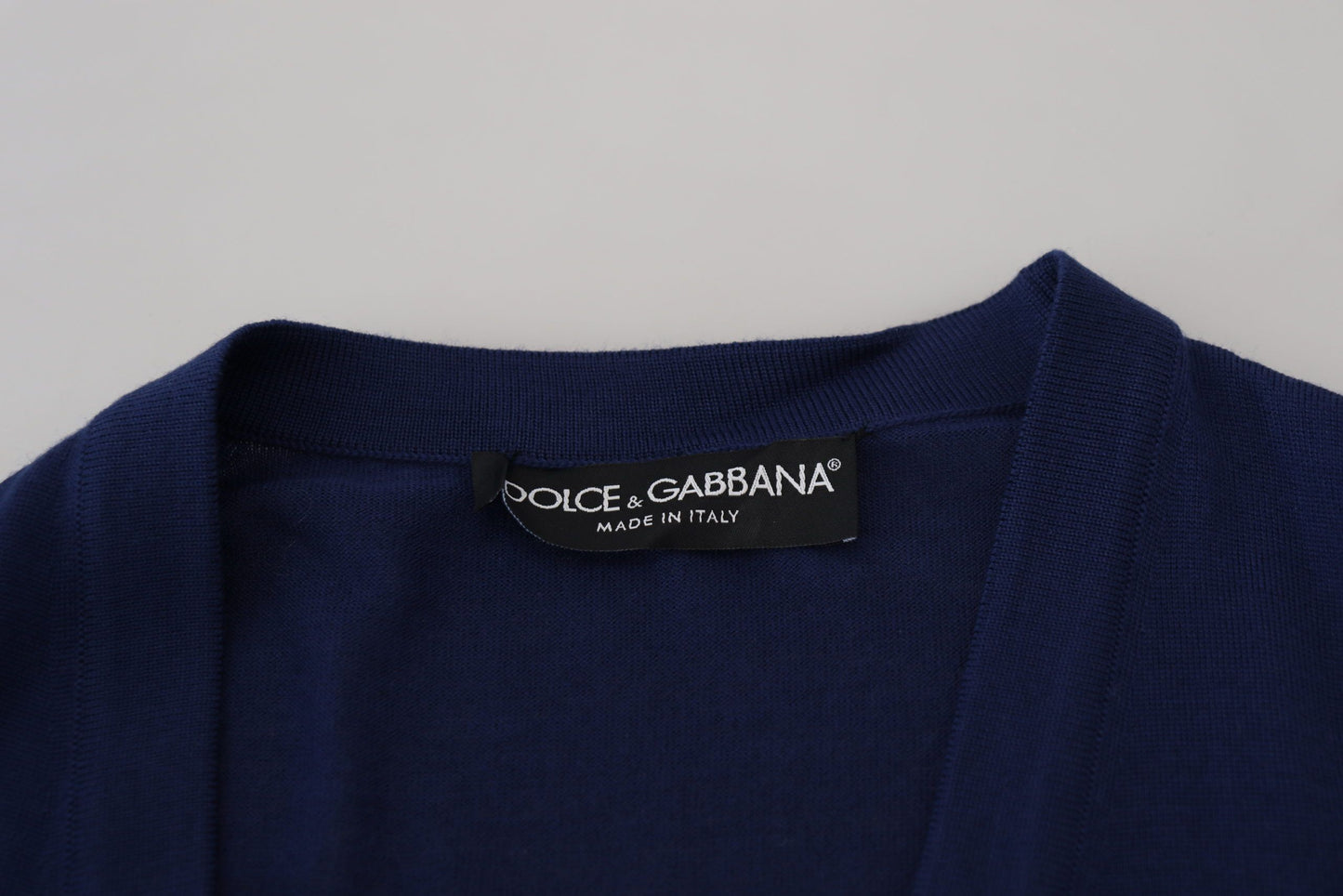 Елегантний синій вовняний светр Dolce &amp; Gabbana