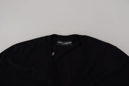 Елегантний вовняний чорний кардиган на ґудзиках Dolce &amp; Gabbana