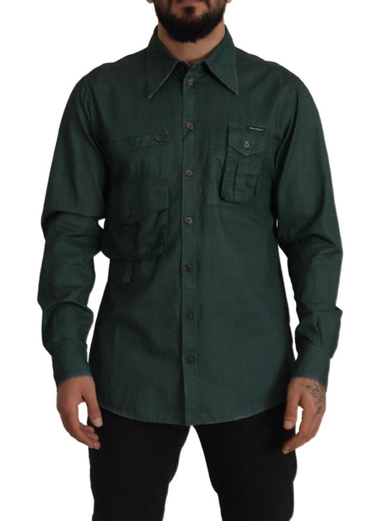 Повсякденна сорочка Dolce &amp; Gabbana Emerald Elegance Slim Fit