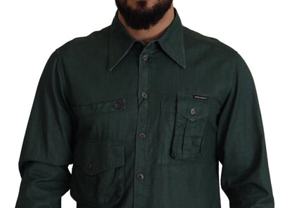 Повсякденна сорочка Dolce &amp; Gabbana Emerald Elegance Slim Fit