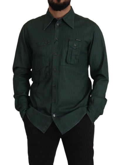 Повсякденна сорочка Dolce &amp; Gabbana Emerald Elegance Slim Fit