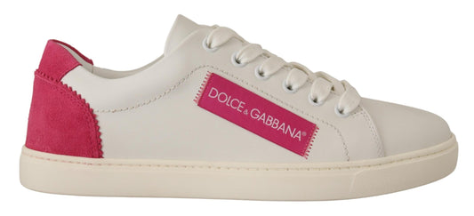 Елегантні білі шкіряні низькі кросівки Dolce &amp; Gabbana