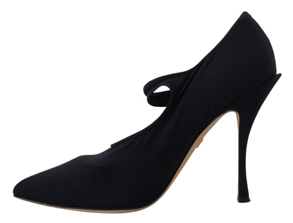 Чорні туфлі Dolce &amp; Gabbana Chic Black Mary Jane з кристалами
