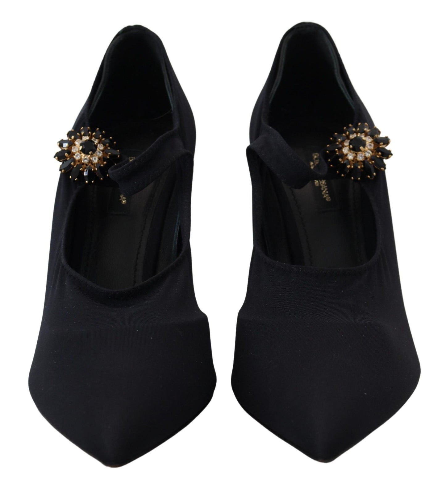 Чорні туфлі Dolce &amp; Gabbana Chic Black Mary Jane з кристалами