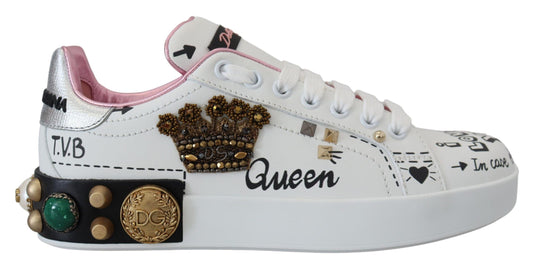 Шикарні шкіряні кросівки Dolce &amp; Gabbana Queen Crown