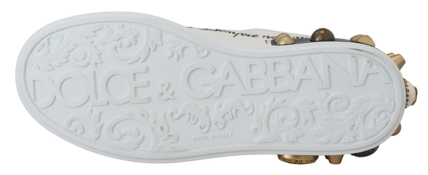Шикарні шкіряні кросівки Dolce &amp; Gabbana Queen Crown