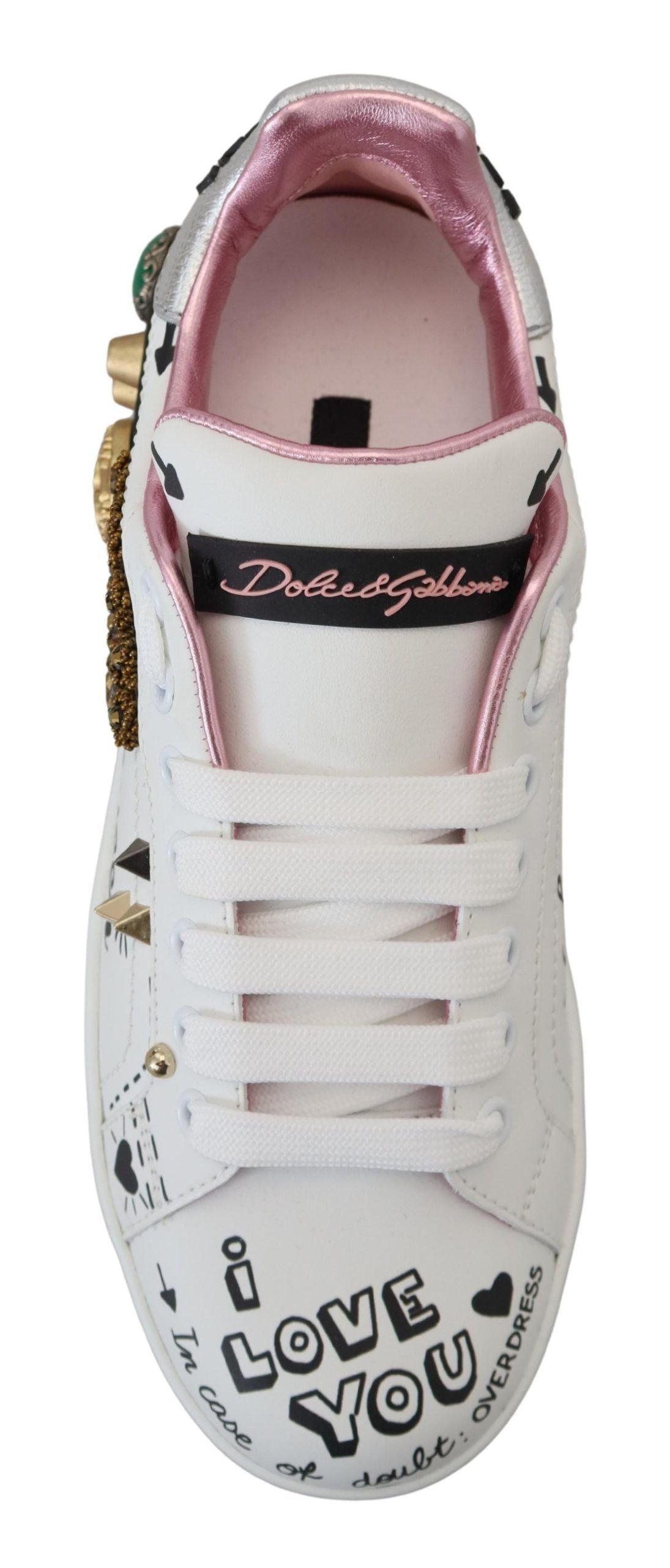 Шикарні шкіряні кросівки Dolce &amp; Gabbana Queen Crown