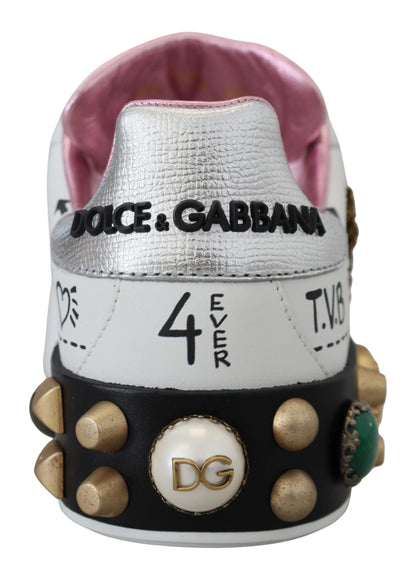 Шикарні шкіряні кросівки Dolce &amp; Gabbana Queen Crown