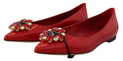 Червоні замшеві лофери Dolce &amp; Gabbana Crystal - вишукана елегантність