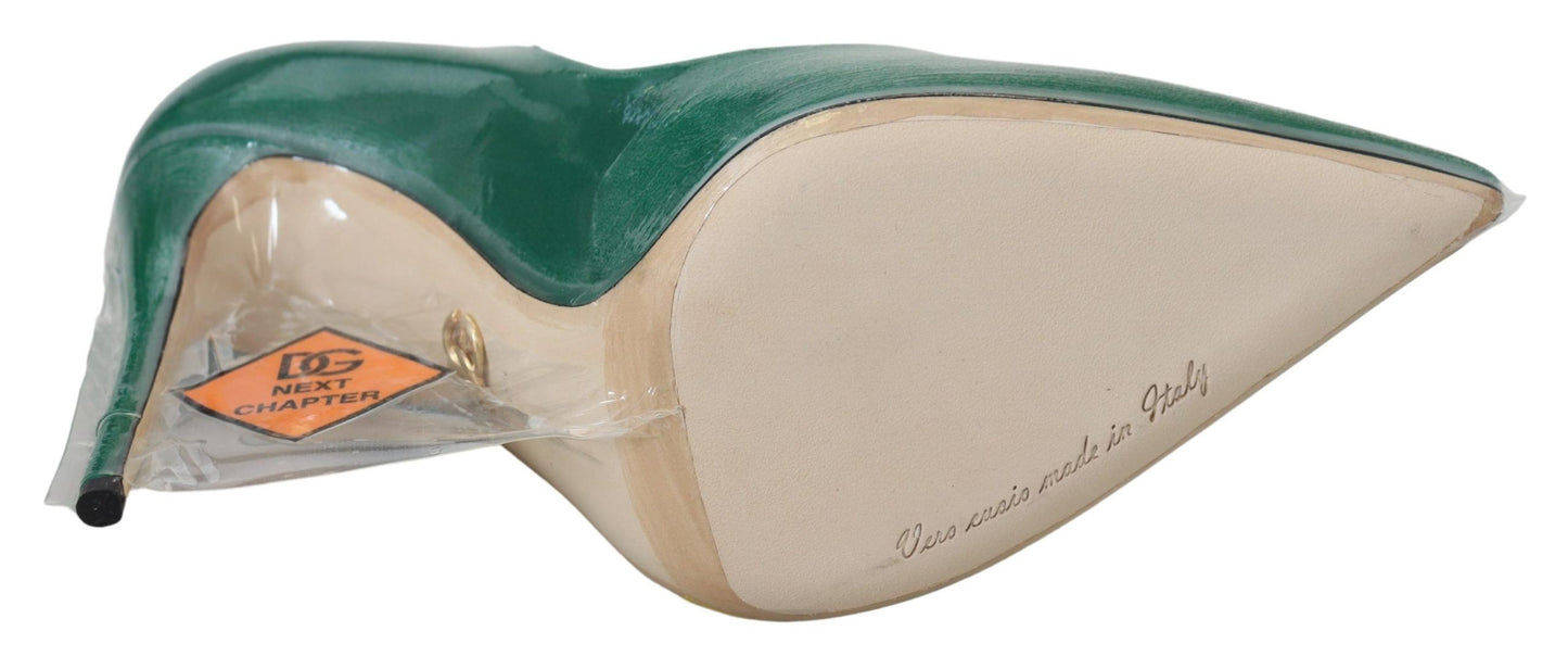 Шкіряні туфлі Dolce &amp; Gabbana Emerald Elegance