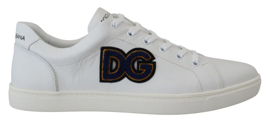 Елегантні білі шкіряні чоловічі кросівки Dolce &amp; Gabbana