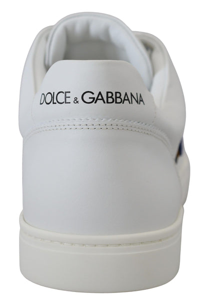 Елегантні білі шкіряні чоловічі кросівки Dolce &amp; Gabbana