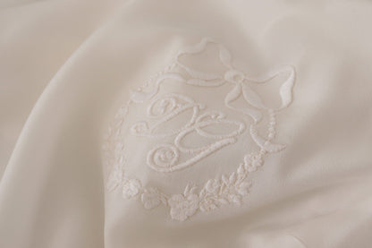 Елегантний шовковий топ Dolce &amp; Gabbana з вишивкою логотипу