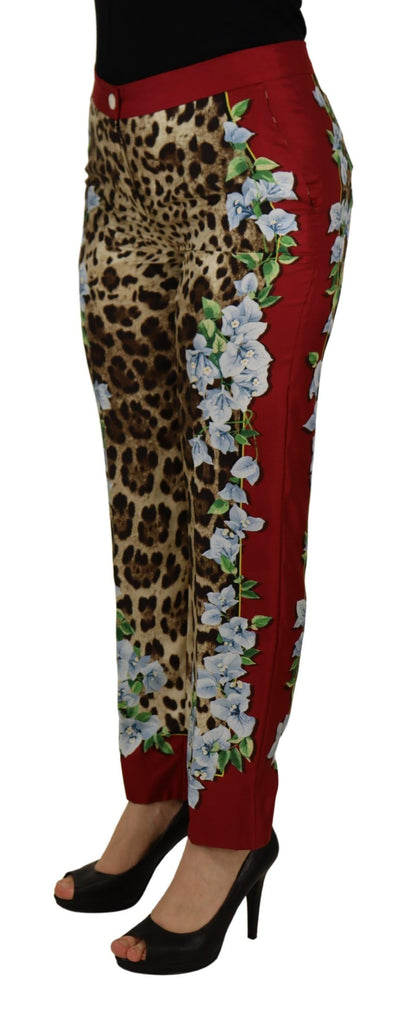 Елегантні багатоколірні шовкові штани з високою талією Dolce &amp; Gabbana