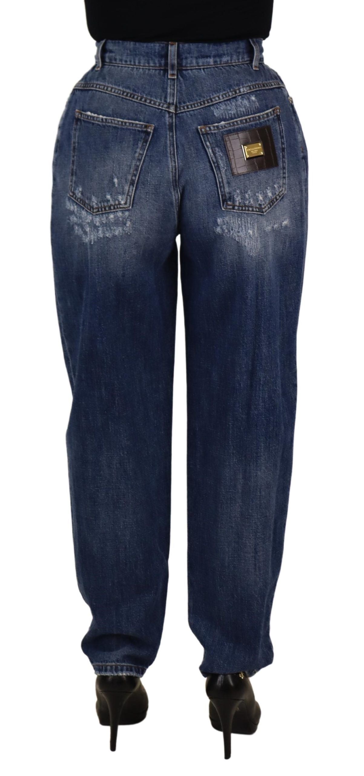 Вузькі джинси з високою талією Dolce &amp; Gabbana - Chic Blue Washed